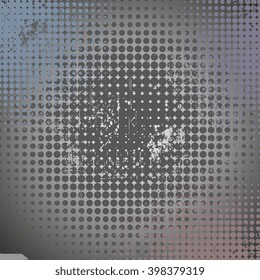 Grunge vintage halftone pattern. Abstract vector dotted background