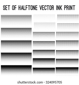 Grunge vintage halftone vector ink print background