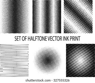 Grunge vintage halftone vector ink print background