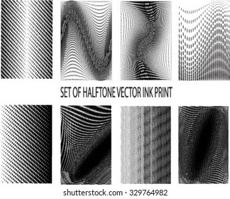 Grunge vintage halftone vector ink print background