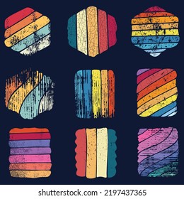 Grunge vintage retro background set collection for your company or brand