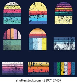 Grunge vintage retro background set collection for your company or brand