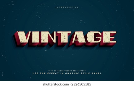 vintage retro grunge efecto de texto vectorial editable tipo de tipografía del alfabeto