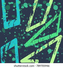 Grunge vintage seamless abstract pattern for boys,girls,sport items,clothes.Urban,drive,modern,geometric creative wallpaper. Chaotic repeated design spray paint elements.