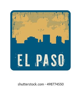 Grunge vintage stamp with text El Paso, vector illustration