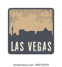 Grunge vintage stamp with text Las Vegas, vector illustration