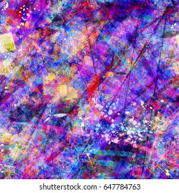 Grunge violet wall texture. Seamless background for fabric, wrapping, home decor. Watercolor effect