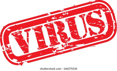 Grunge virus rubber stamp, vector illustration