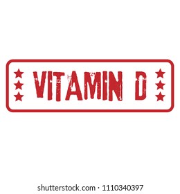 grunge vitamin D stamp