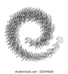 Grunge vortex in white background - vector illustration