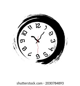 grunge wall clocks on white background
