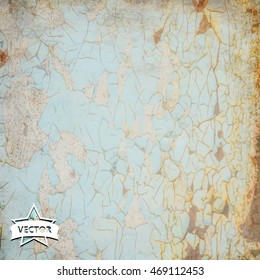 Grunge wall. Old background. Vector.