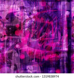 Grunge wall seamless texture. Violet pattern. 
