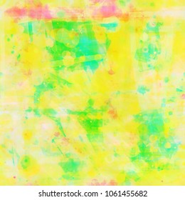 Grunge wall seamless texture. Yellow, pink and green surface. Abstract vector background for web page, banners backdrop, fabric, home decor, wrapping