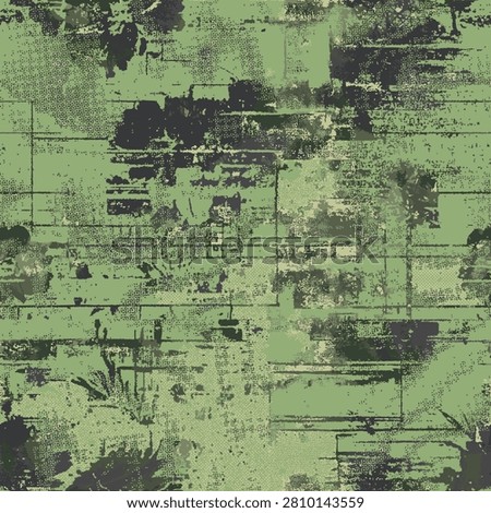 Grunge Wall and Vector Halftone Aesthetic, Floral Wall mixed style, Hand Drawn, Perfectly Seamless, all over print pattern, flower concept, suitable for print, leaves and flowers, styles elegant art.