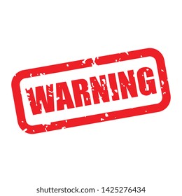 Grunge Warning Label Stock Vector