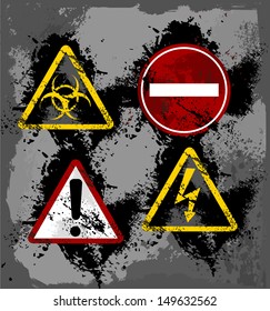 Grunge Warning Signs