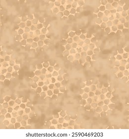 Grunge Washed Out Honeycomb Dot Pattern