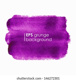 Grunge watercolor background. Magenta watercolor spot. Grunge banner.