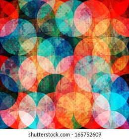 grunge watercolor circle seamless pattern