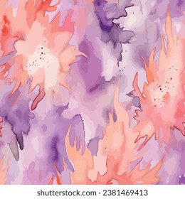 Grunge of watercolor in oat milk and lavender color