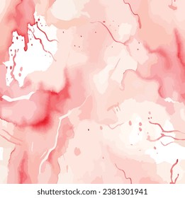 Grunge of watercolor in pale red and milk color