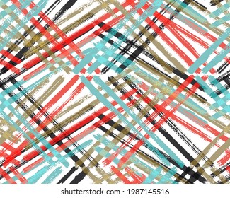 Grunge watercolor texture vector illustration. Brush strokes elements multicolor canvas. Acrylic paint shabby artwork.