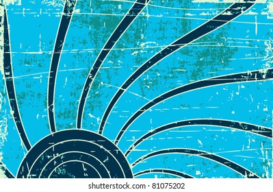 Grunge wave background