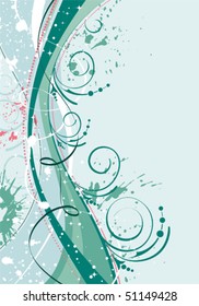 Grunge wave background, element for design, vector illustration