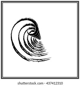 Grunge Wave. Brush wave.