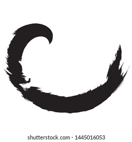 Grunge Wave Logo Element. Surfing Icon . Brush Stroke . Vector Illustration. 