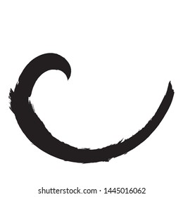 Grunge Wave Logo Element. Surfing Icon . Brush Stroke . Vector Illustration. 