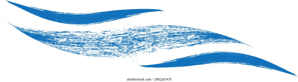 Grunge Wave Logo Element. Surfing Icon . Brush Stroke . Vector Illustration. 