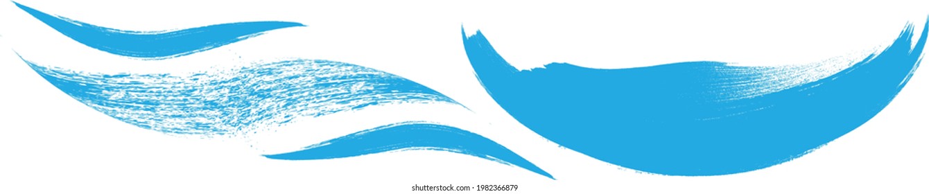 Grunge Wave Logo Element. Surfing Icon . Brush Stroke . Vector Illustration. 