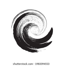 Elemento de logotipo de Onda Grunge. Icono de Surfing . Broca de pincel. Ilustración vectorial. 