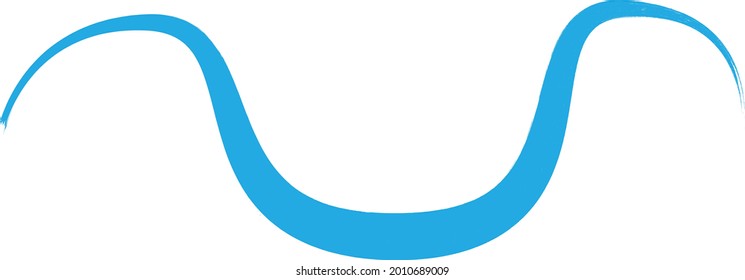 Grunge Wave Logo Element. Surfing Icon . Brush Stroke . Vector Illustration. 