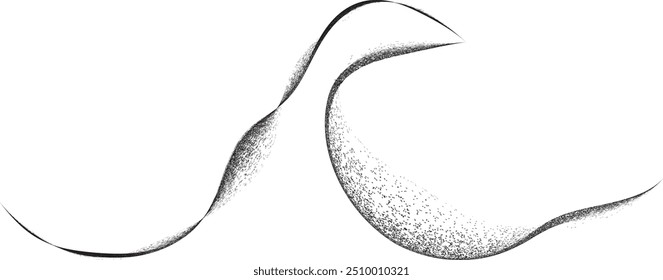 Elemento del logotipo de la onda del grunge. Icono de surf. Trazo de pincel. Ilustración vectorial. 