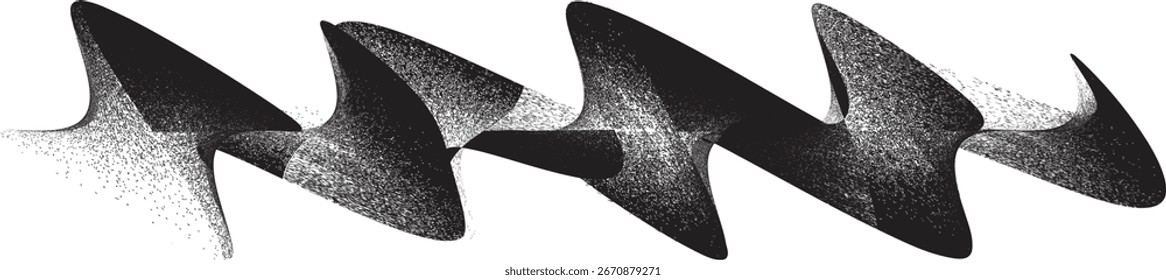 Elemento del logotipo de la onda del grunge. Icono de surf. Trazo de pincel. Ilustración vectorial.