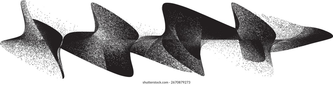 Elemento del logotipo de la onda del grunge. Icono de surf. Trazo de pincel. Ilustración vectorial.