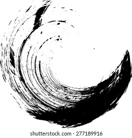 Grunge Wave Logo Element. Surfing Icon . Brush Stroke . Vector Illustration. 