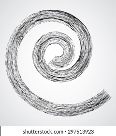 Grunge Wave Logo Element. Surfing Icon . Brush Stroke . Vector Illustration.