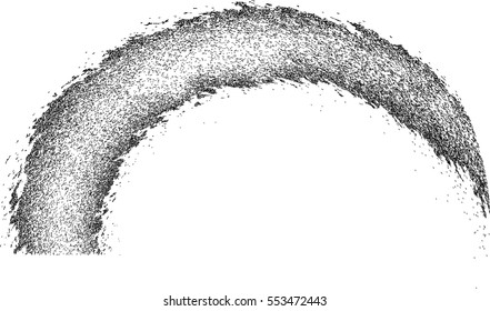 Grunge Wave Logo Element. Surfing Icon . Brush Stroke . Vector Illustration. 