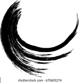Grunge Wave Logo Element. Surfing Icon . Brush Stroke . Vector Illustration. 