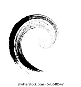 Grunge Wave Logo Element. Surfing Icon . Brush Stroke . Vector Illustration. 
