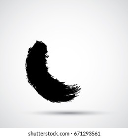 Grunge Wave Logo Element. Surfing Icon . Brush Stroke . Vector Illustration. 