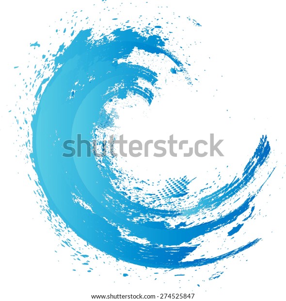 Grunge Wave Logo Element Surfing Icon Stock Vector (Royalty Free) 274525847