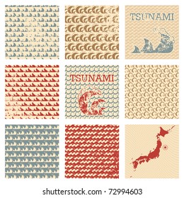 Grunge wave patterns