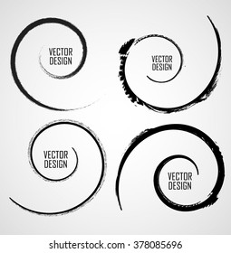 Grunge Wave. spiral Logo Element. 