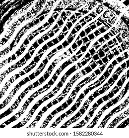 Grunge Wave Stripe overlay Background - simple texture for your design. Distress black and white cover artistic template. EPS10 vector.