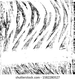 Grunge Wave Stripe overlay Background - simple texture for your design. Distress black and white cover artistic template. EPS10 vector.